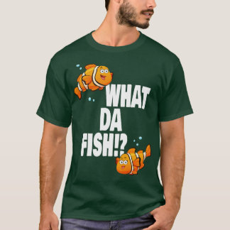 Camiseta Que peixe engraçado citação Peixe meme traje 3