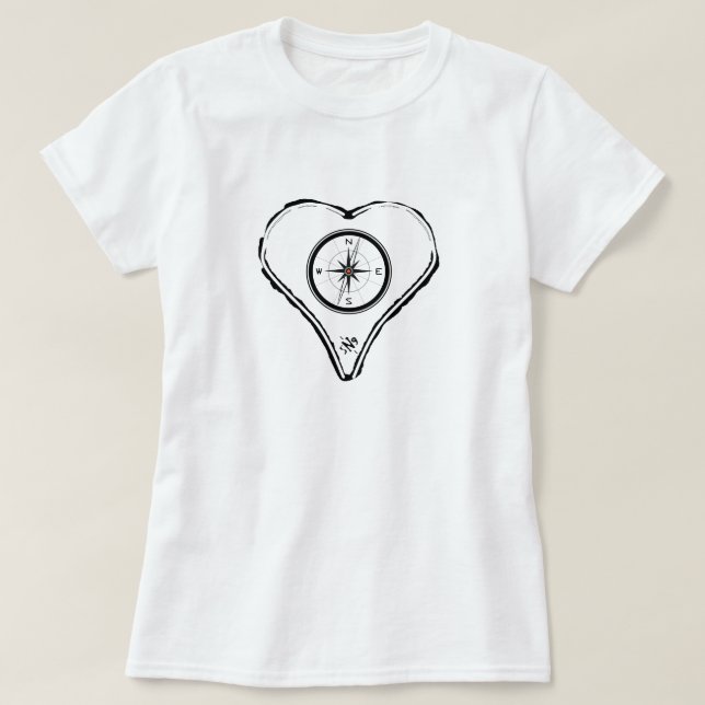 Camiseta Que seu coração seja sua bússola v1 (Frente do Design)