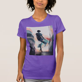 Camiseta Que tal "Ametist Grace: Dança de Aquarela Roxa