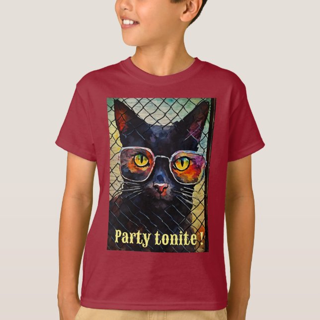 Camiseta Que tal "Tee de Celebração de Gato Legal" ou "Fest (Frente)