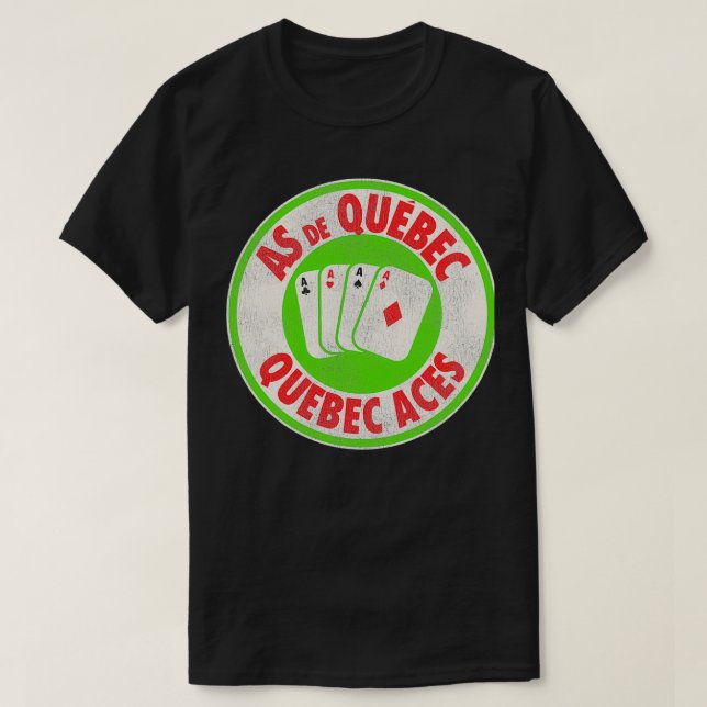 Camiseta Quebec Aes Retro Defunct Ice Hockey Hockey (Frente do Design)