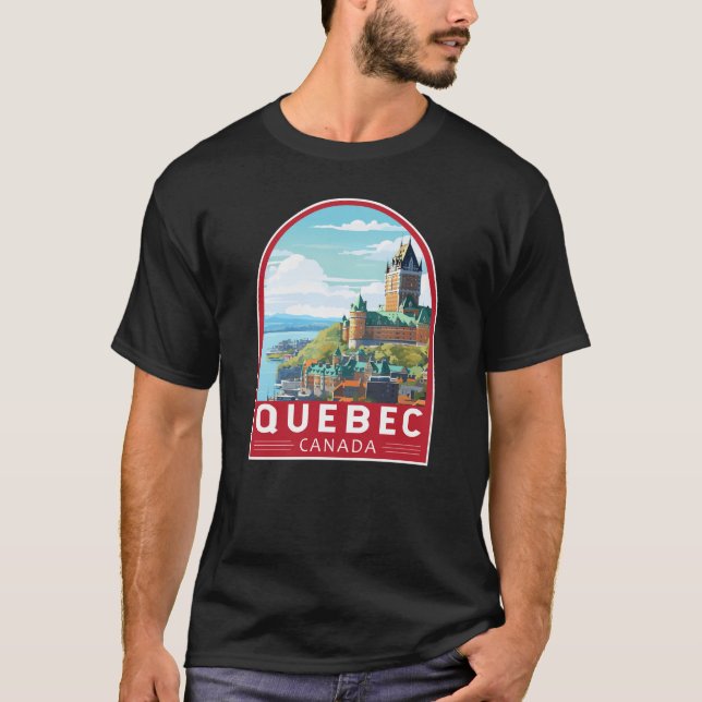 Camiseta Quebec Canada Viagem Art Vintage (Frente)