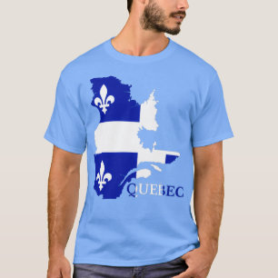 Camiseta Quebec Flag Map QC Canada