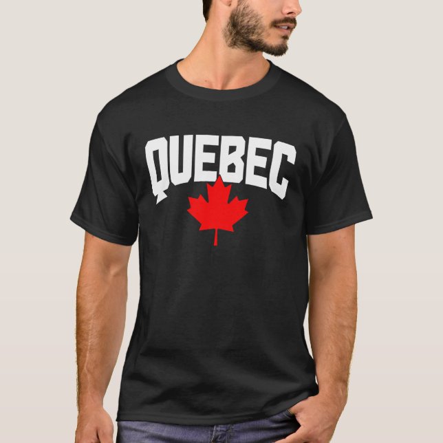Camiseta Quebec Maple Leaf Canada Flag Pride Canadá (Frente)