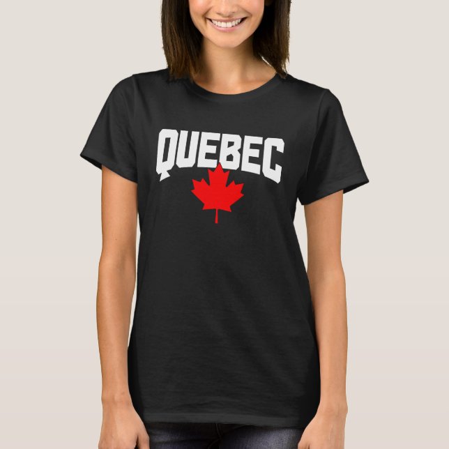Camiseta Quebec Maple Leaf Canada Flag Pride Canadá (Frente)