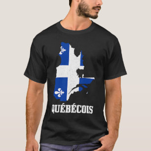 Camiseta Quebecois Map Flag Pride Canadá