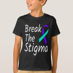Camiseta Quebra A Fita Da Fita De Prevenção Suicida Do Esti