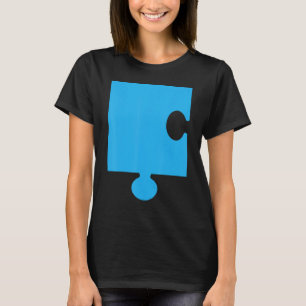 Camiseta Quebra-cabeça 1 Peças de Quebra-cabeça fácil Casal