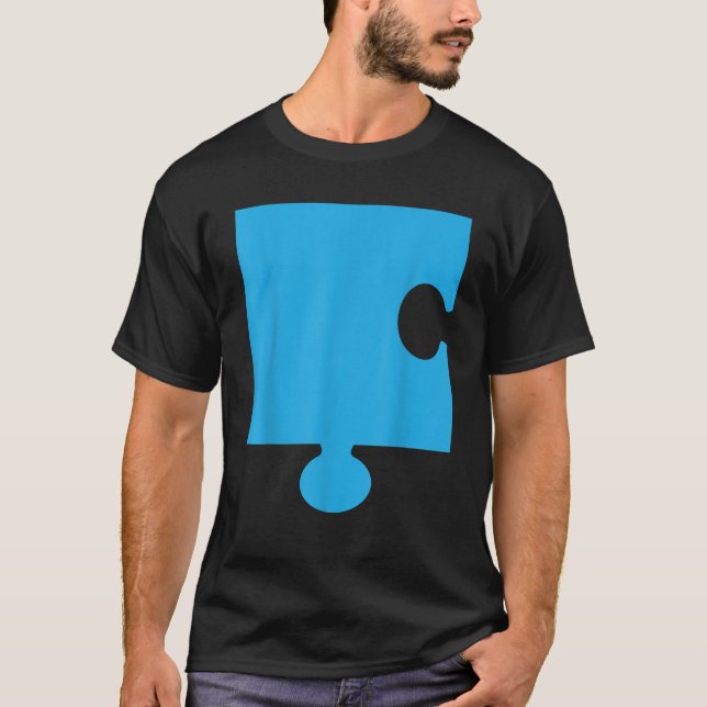 Camiseta Quebra-cabeça 1 Peças de Quebra-cabeça fácil Casal (Frente)