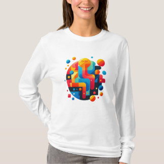 Camiseta Quebra-cabeça abstrato