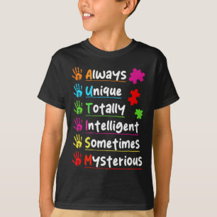 Camiseta Quebra-cabeça Colorido Conscientização do Autismo 
