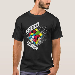 Camiseta Quebra-cabeça com velocidade competitiva do cubo