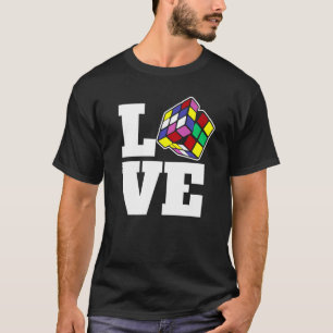 Camiseta Quebra-cabeça Competitivo Cube Velocidade do Amor