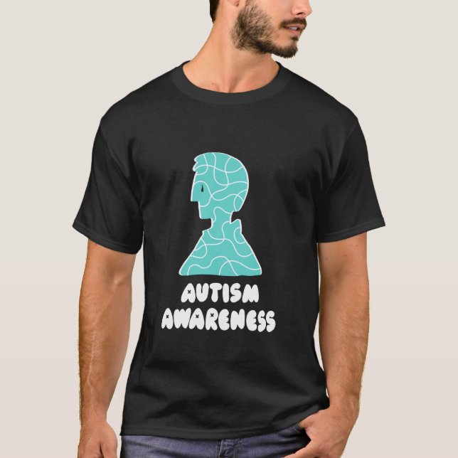 Camiseta Quebra-cabeça Conscientização do Autismo Professor (Frente)