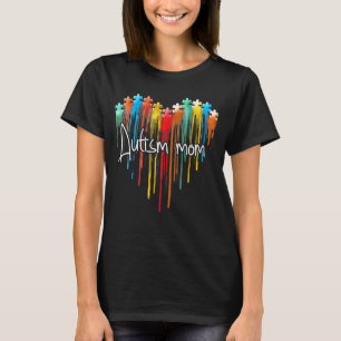 Camiseta Quebra-cabeça Coração Adora Consciência Autismo Pr