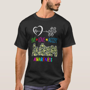 Camiseta Quebra-cabeça Coração Conscientização Autismo Viva