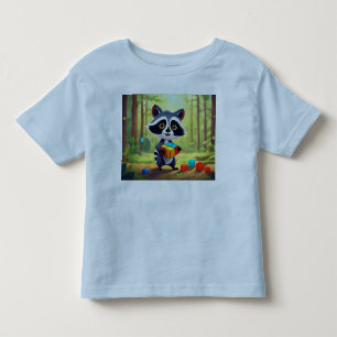 Camiseta Quebra-cabeça da Floresta do Rubiks do Guaxinim