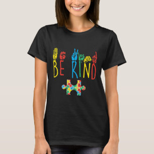 Camiseta Quebra-cabeça da Linguagem de Sinais da Mão Seja G
