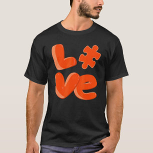 Camiseta Quebra-cabeça de Amor Fofo Conscientização do Auti