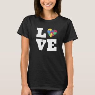 Camiseta Quebra-cabeça de Amor Fofo Conscientização do Auti