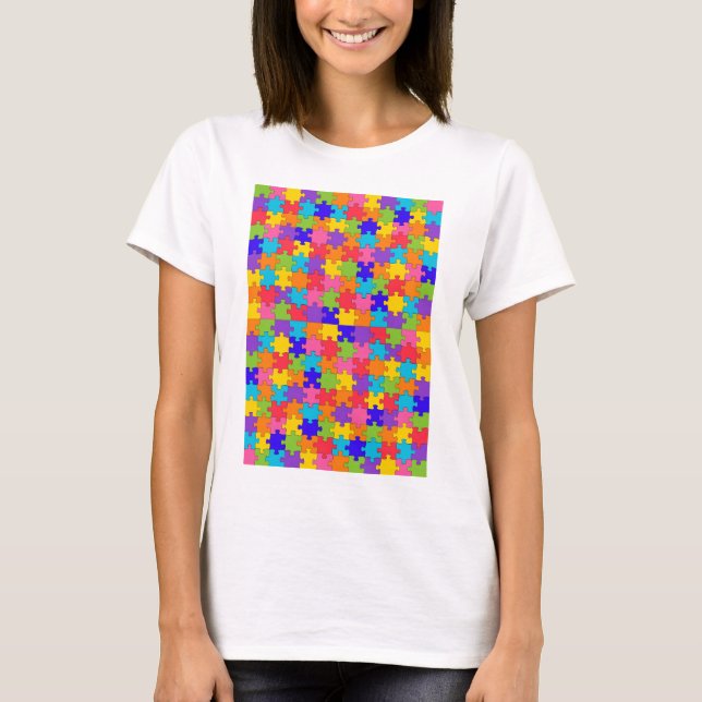 Camiseta quebra-cabeça de autismo (Frente)