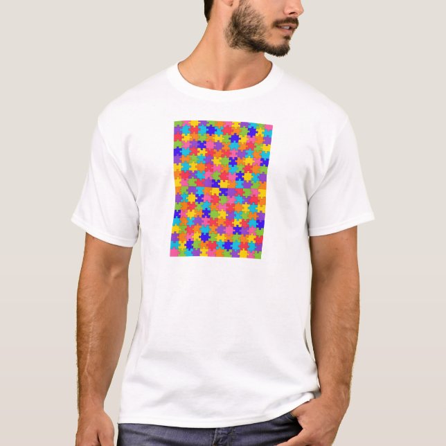 Camiseta quebra-cabeça de autismo (Frente)