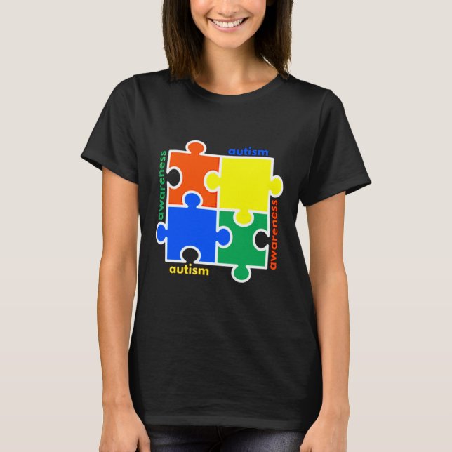 Camiseta Quebra-cabeça de Consciência Autismo (Frente)