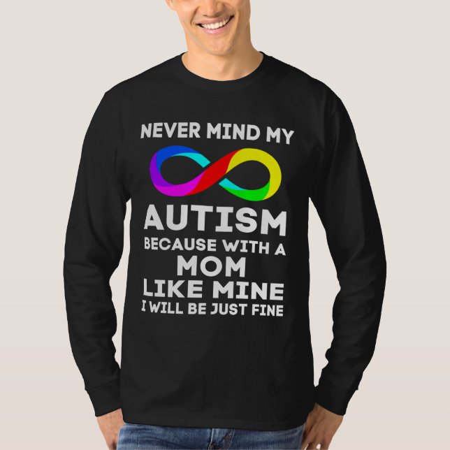 Camiseta Quebra-cabeça de Consciência Autismo Piece Rainbow (Frente)