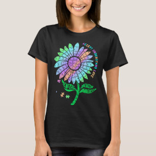 Camiseta Quebra-cabeça de Conscientização sobre Saúde Menta