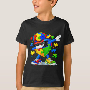 Camiseta Quebra-cabeça de dabbing conscientização do autism