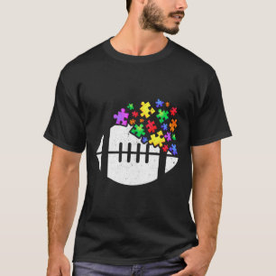Camiseta Quebra-cabeça de Futebol Mulheres Crianças Autismo
