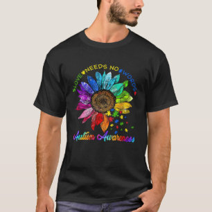 Camiseta Quebra-cabeça de girassol Ame Autismo Sensibilizaç