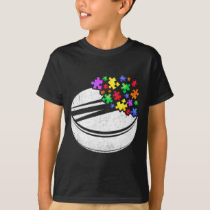Camiseta Quebra-cabeça de Hóquei sobre a Autismo Homens Mul