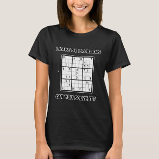 Camiseta Quebra-cabeça de Jogo Sudoku Reproduzindo Sudoku