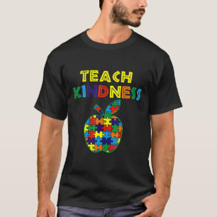 Camiseta Quebra-cabeça de Maçã Gentileza-Autismo Presente E