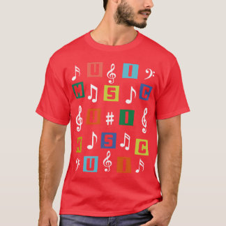 Camiseta Quebra-cabeça de Música Amigo de Peças