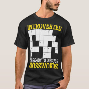 Camiseta quebra-cabeça de palavras cruzadas Apresentado mas