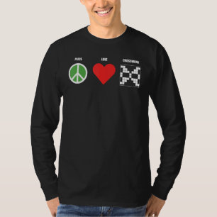 Camiseta Quebra-cabeça de Palavras Cruzadas de Paz