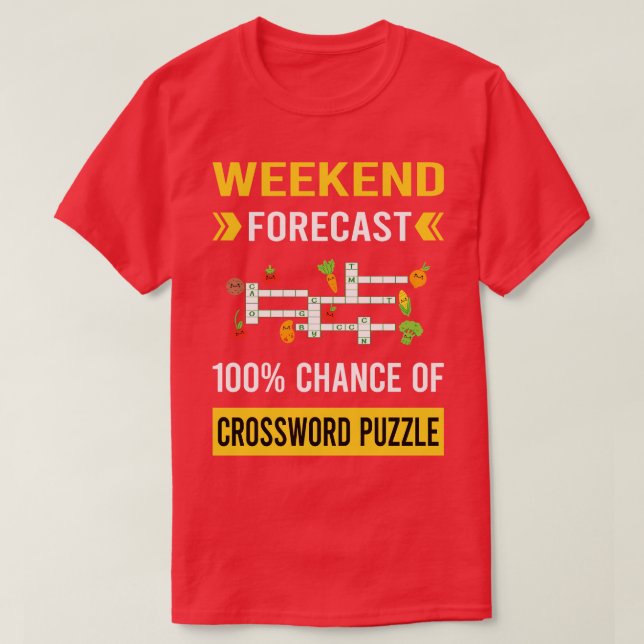 Camiseta Quebra-cabeça de Palavras Cruzadas de Previsão de  (Frente do Design)