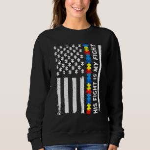 Camiseta Quebra-cabeça de Sua Luta É O Autismo De Bandeira