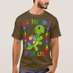 Camiseta Quebra-cabeça de Tartaruga Bonita e Consciência do
