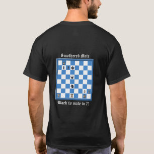Camiseta Quebra-cabeça de Xadrez Mate Mate Smothered