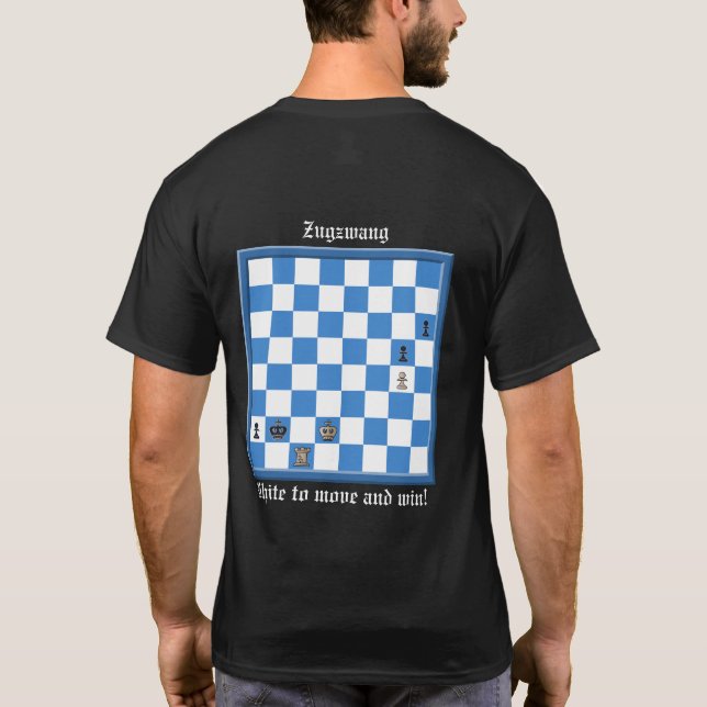 Camiseta Quebra-cabeça de Xadrez Zugzwang (Verso)