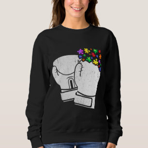 Camiseta Quebra-cabeça do Autismo Boxista Mulheres Crianças