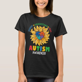 Camiseta Quebra-Cabeça do Coração da Consciencialização do 
