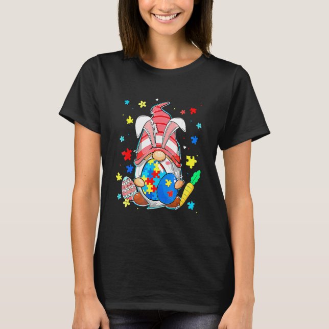 Camiseta Quebra-cabeça do Dia de Páscoa Conscientização sob (Frente)