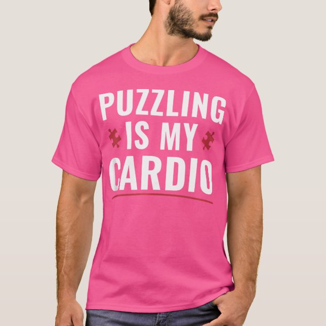 Camiseta Quebra-cabeça é meu cardio quebra-cabeça engraçado (Frente)