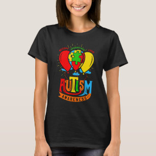 Camiseta Quebra-Cabeça Feliz Vida Conscientização do Autism