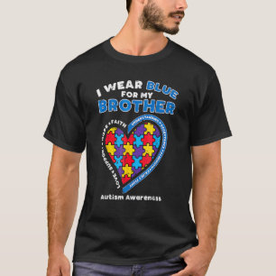 Camiseta Quebra-cabeça I Visto Azul Para Minha Consciência