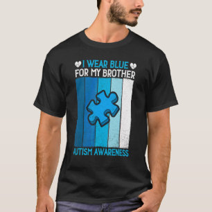 Camiseta Quebra-cabeça I Visto Azul Para Minha Consciência